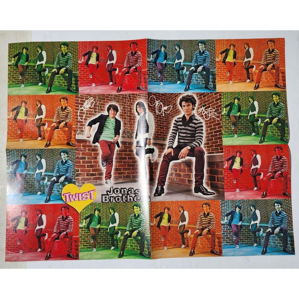 Jonas Brothers Ashley Tisdale Double-Sided Vintage Poster Clipping 20x16 Twist